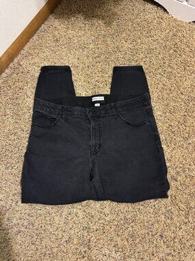 Ava & Viv Women's 18W Black Skinny Jeans High Rise Stretch Plus Size Ankle Denim